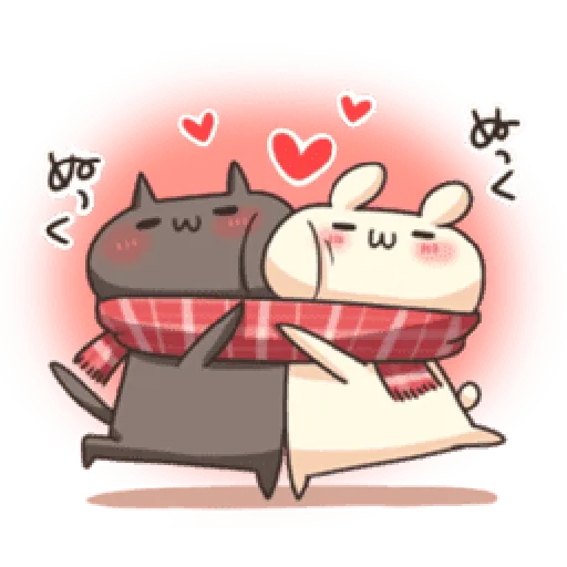 Shiro the rabbit & kuro the cat Part5 - Sticker 17