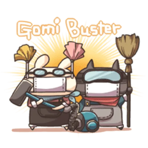 Shiro the rabbit & kuro the cat Part5 - Sticker 15