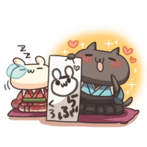 Shiro the rabbit & kuro the cat Part5 - Sticker 21