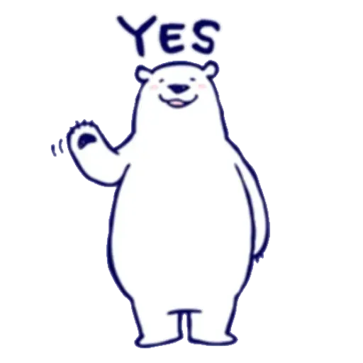 Lazy, kindly polar bear - Sticker 28