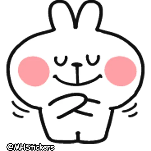 Spoiled Rabbit Doodles Emoji - Sticker 12