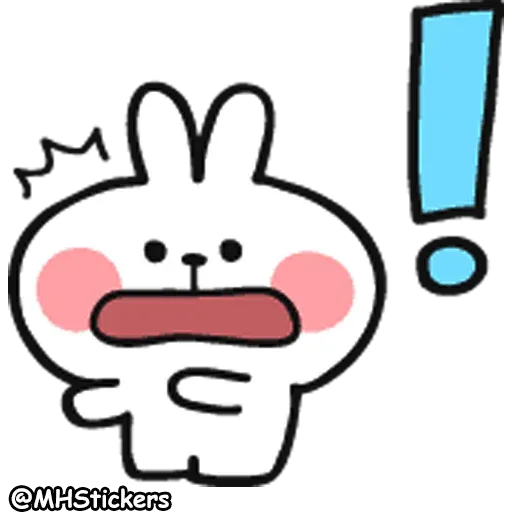 Spoiled Rabbit Doodles Emoji - Sticker 10