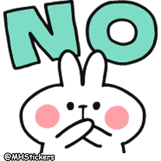 Spoiled Rabbit Doodles Emoji - Sticker 17