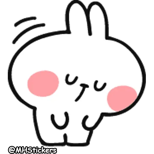 Spoiled Rabbit Doodles Emoji - Sticker 11
