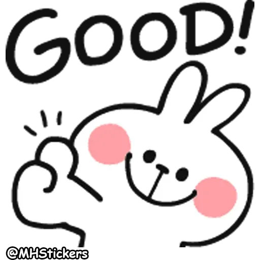 Spoiled Rabbit Doodles Emoji - Sticker 18