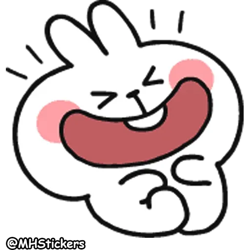 Spoiled Rabbit Doodles Emoji - Sticker 15
