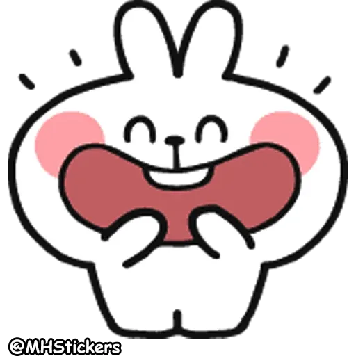 Spoiled Rabbit Doodles Emoji - Sticker 14