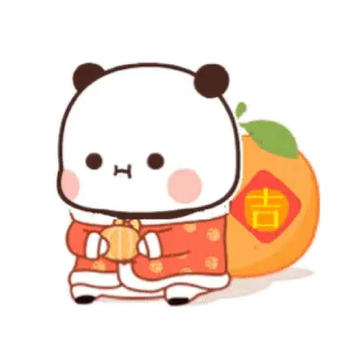 熊貓一二 festival New Year 5 (一二新年) GIF* - Sticker 10