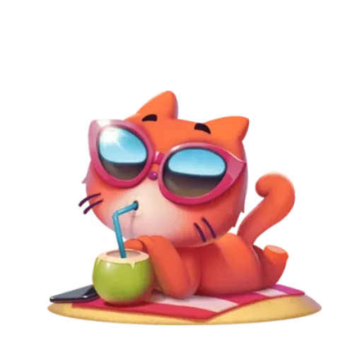 3D Cat - Sticker 14