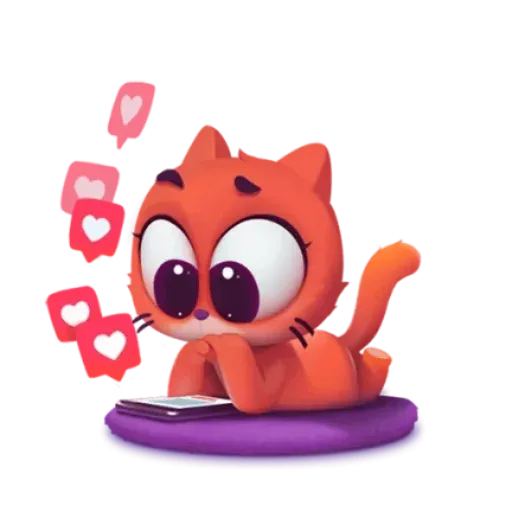 3D Cat - Sticker 11