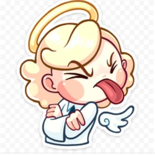 Нимб и рожки - Sticker 24
