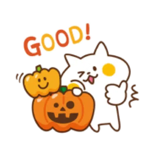 禮貌小貓咪【快樂秋日篇】(中秋節 萬聖節) (2) - Sticker 13