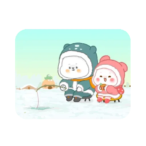 懒熊熊与兔蛮蛮23 (新年, CNY) GIF* - Sticker 24
