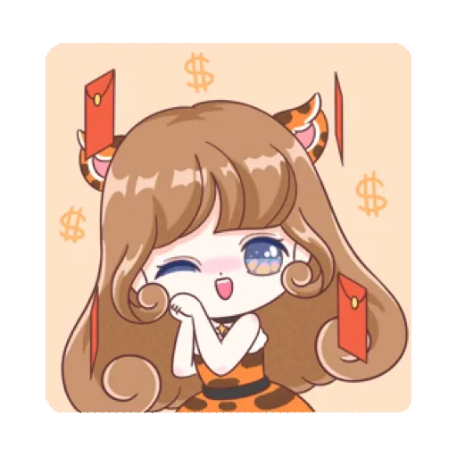 Angela is lucky in the year of the tiger (新年, CNY) GIF* - Sticker 15