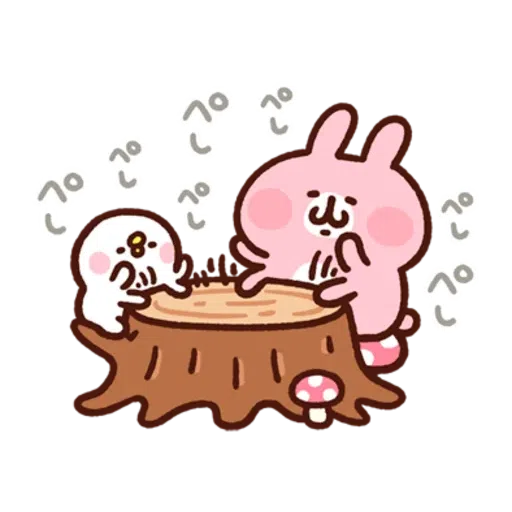 Piske & usagi heartwarming - Sticker 15