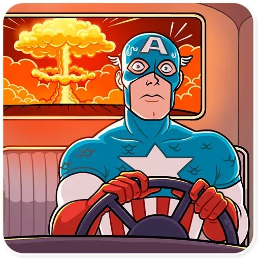60's Captain America - Sticker 27