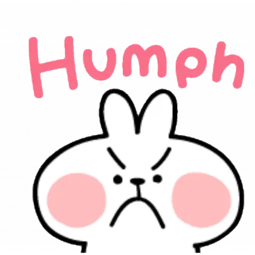 Spoiled rabbit emoji with word 2 - Sticker 18