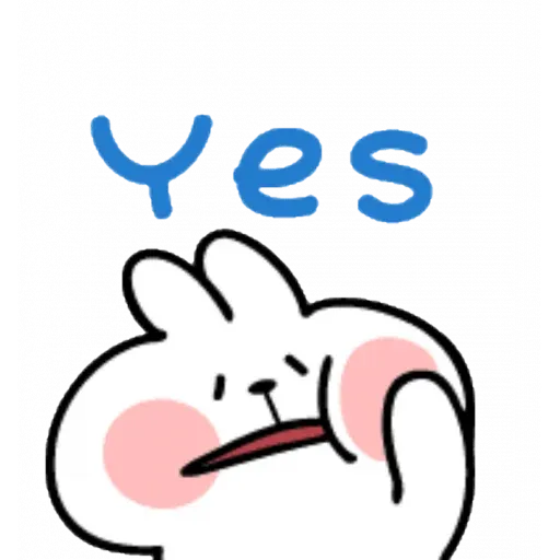 Spoiled rabbit emoji with word 2 - Sticker 12