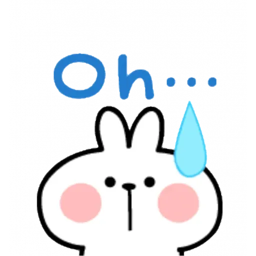Spoiled rabbit emoji with word 2 - Sticker 10
