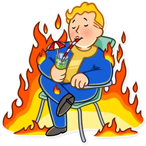 Unofficial Fallout Vault Boy (1/2) - Sticker 27