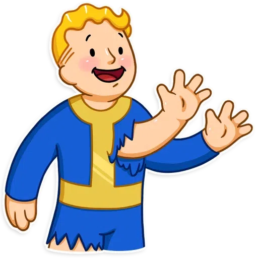 Unofficial Fallout Vault Boy (1/2) - Sticker 13