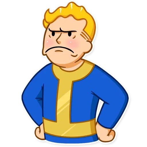 Unofficial Fallout Vault Boy (1/2) - Sticker 23