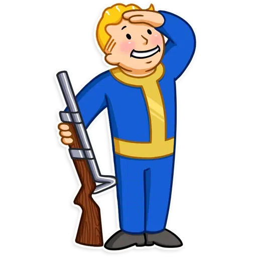 Unofficial Fallout Vault Boy (1/2) - Sticker 10