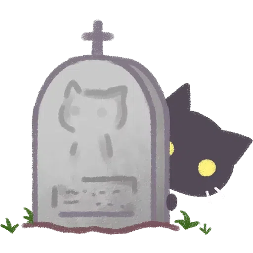 Cat black cute - Sticker 21