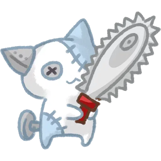 Cat black cute - Sticker 23