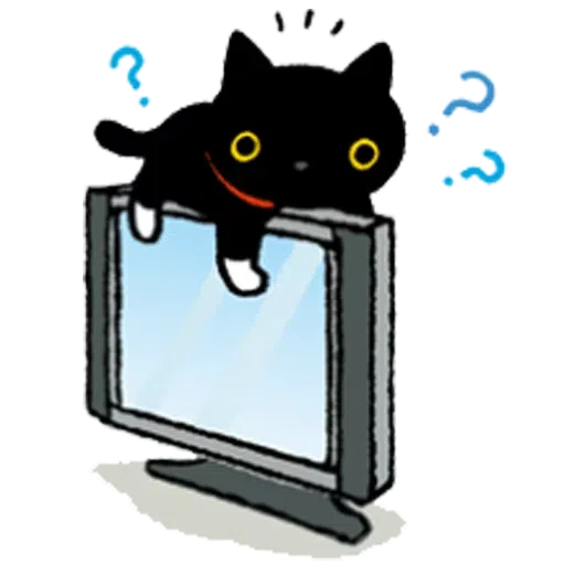 Cat black cute - Sticker 12