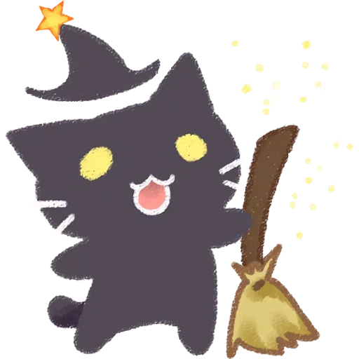 Cat black cute - Sticker 24