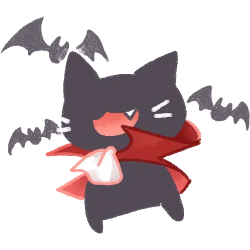 Cat black cute - Sticker 25