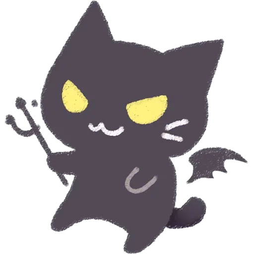 Cat black cute - Sticker 17