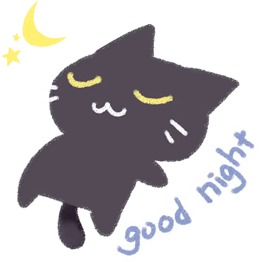 Cat black cute - Sticker 29
