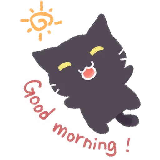 Cat black cute - Sticker 28