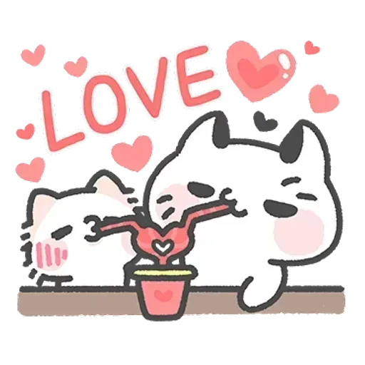 毛喵情侶日常 - Sticker 21