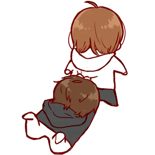 Cute Couple Girl - Sticker