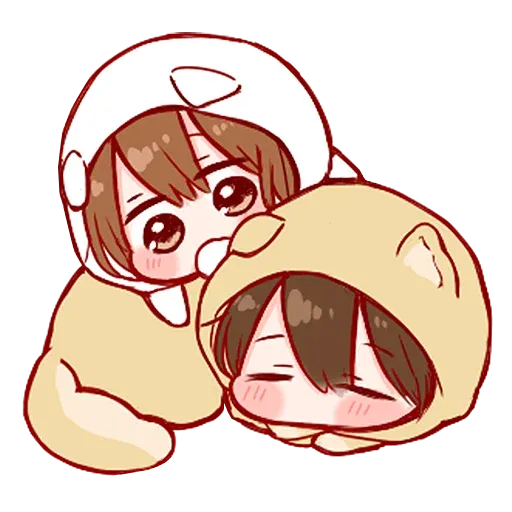 Cute Couple Girl - Sticker