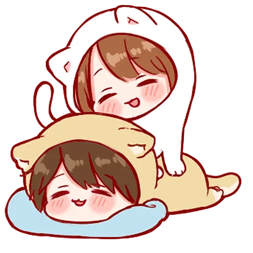 Cute Couple Girl - Sticker