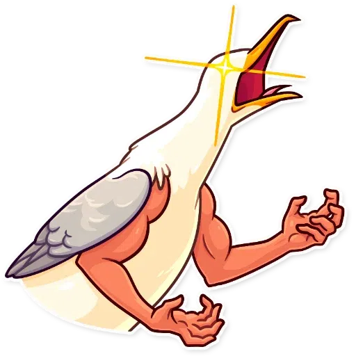 Birds with Arms - Sticker 21