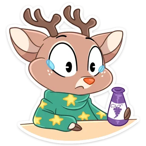 Happy cat and reindeer - Sticker 14