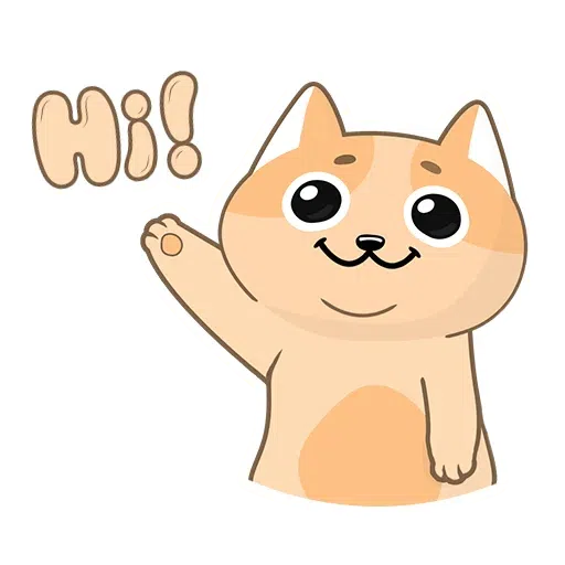 Happy cat and reindeer - Sticker 16