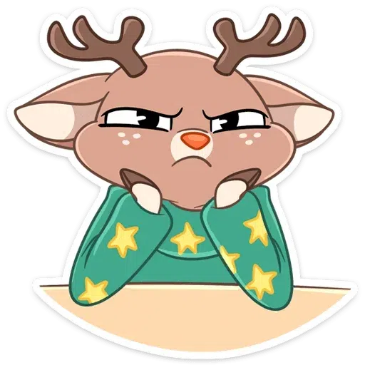 Happy cat and reindeer - Sticker 11