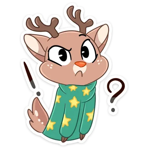 Happy cat and reindeer - Sticker 12