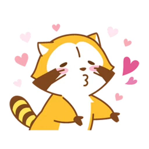 Happy Raccoon Love - Sticker 15