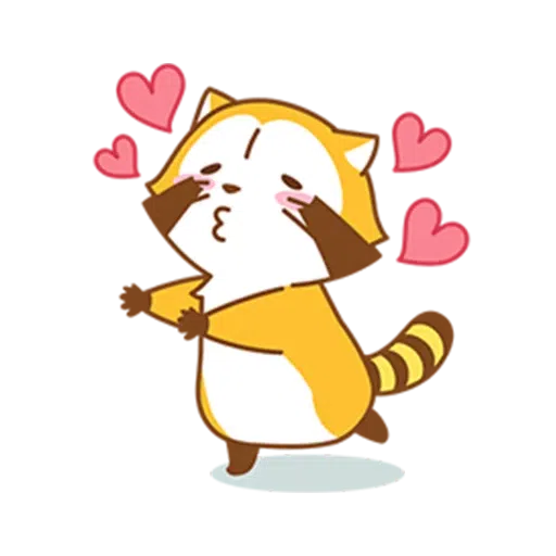 Happy Raccoon Love - Sticker 18