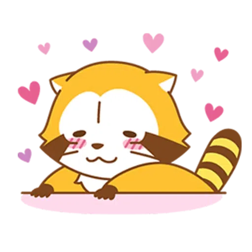 Happy Raccoon Love - Sticker 9