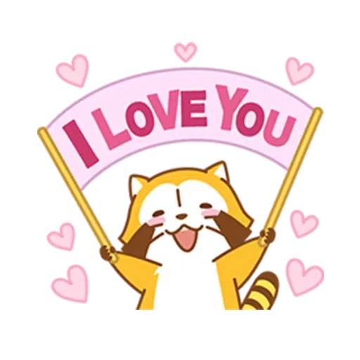 Happy Raccoon Love - Sticker 13
